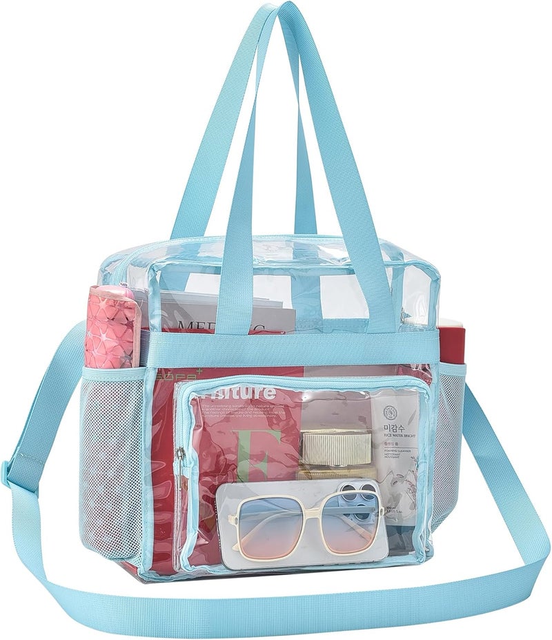 Busiuw Clear Bag for Stadium Events 12x12x6, Clear Bag Clear Tote Bag with Reinforced Straps for Sporting Events Travel - Image 1